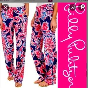 Lilly Pulitzer Palazzo Georgia Pants in Bright Navy Pop Up For The Halib…